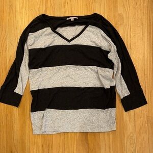 Gap striped 3/4 length tshirt